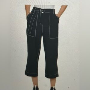 Cropped wide leg pants